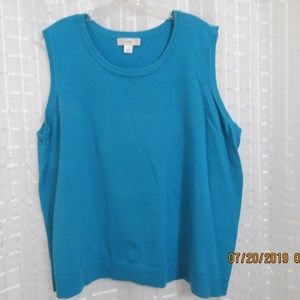 CJ Banks Sweater Tank 2X Aqua